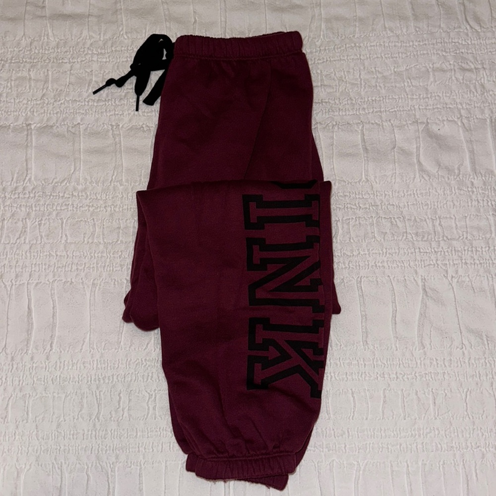 PINK Victoria's Secret Burgundy Joggers